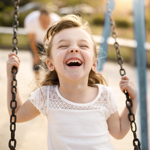 Child on the swing