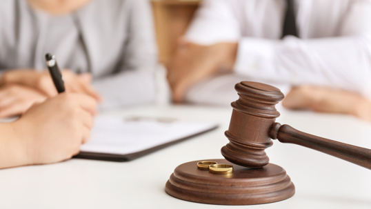 Ring with gavel